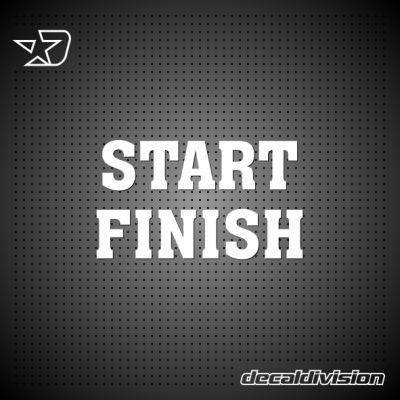 Start Finish Sticker Set